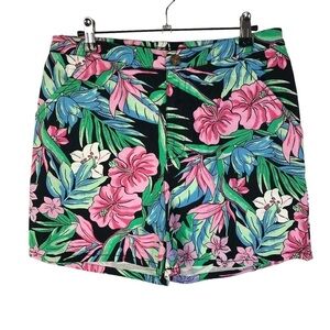 Wild Fable Black Pink & Green Tropical Floral Shorts S